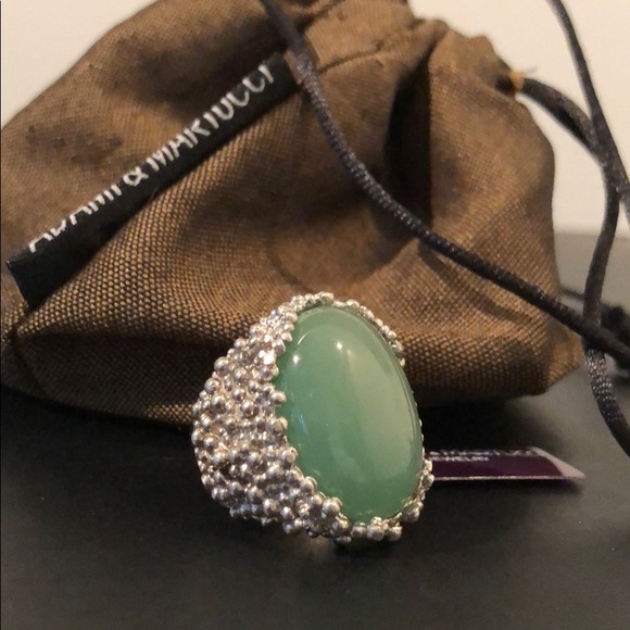 ADAMI & MARTUCCI STERLING SILVER GREEN AVENTURINE - Picture 3 of 8